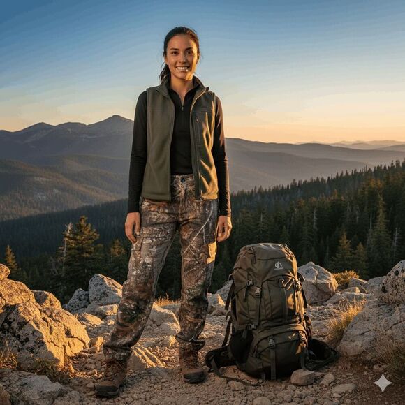 Ranger Womens Camo Cargo Pants Size 14 28"W 26"L Gorpcore Outdoors Hunting EUC - Picture 8 of 8